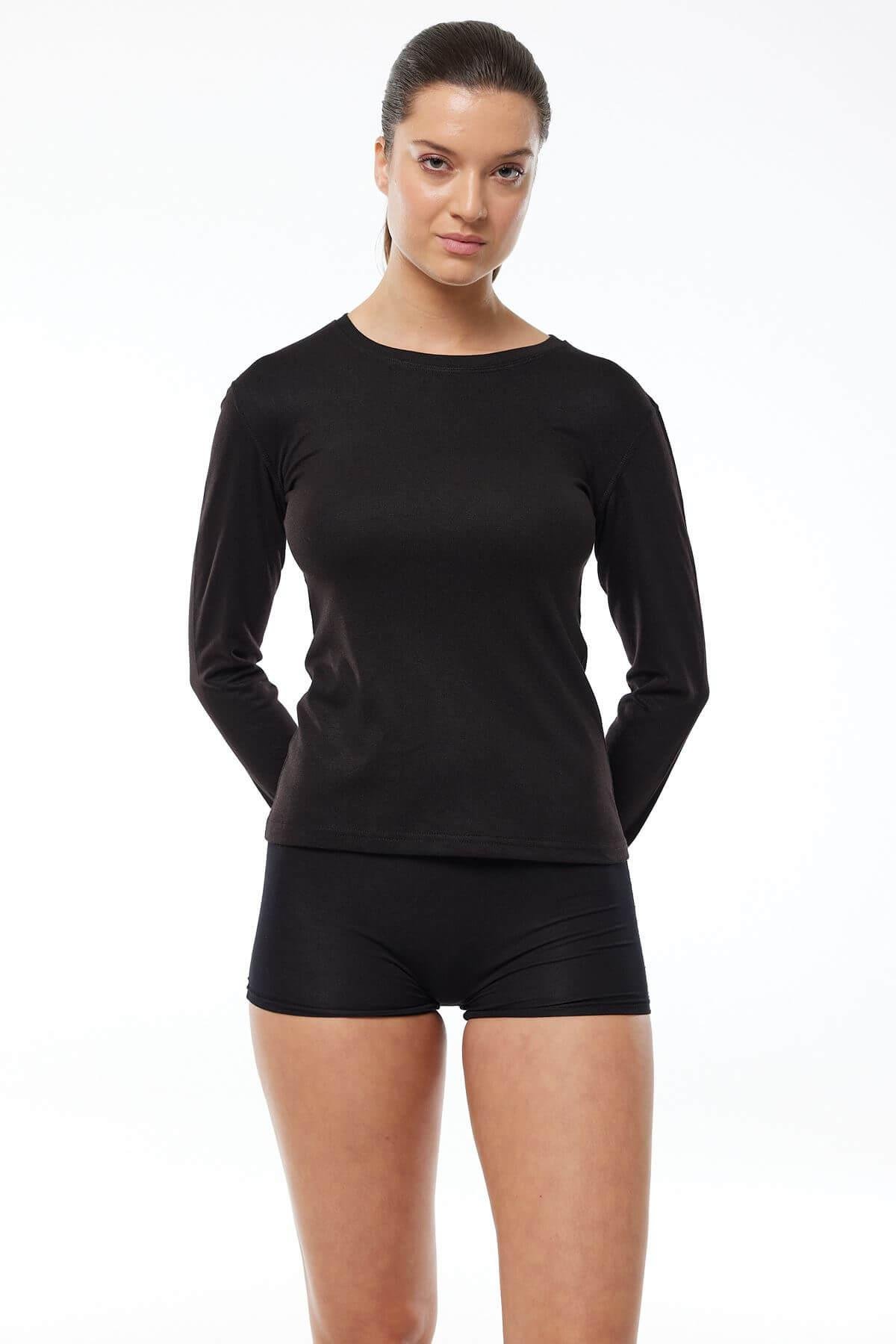 Malabadi 706 Kadın Bisiklet Yaka Uzun Kol Termal Üst İçlik