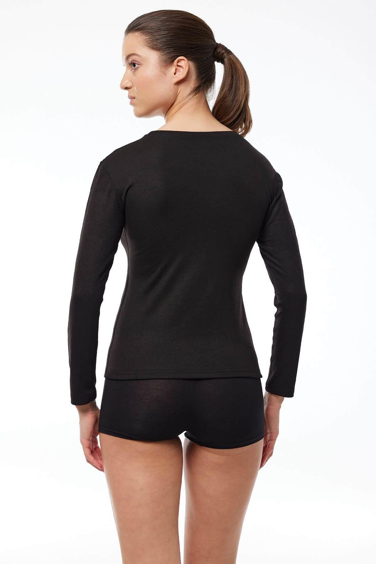 Malabadi 706 Kadın Bisiklet Yaka Uzun Kol Termal Üst İçlik