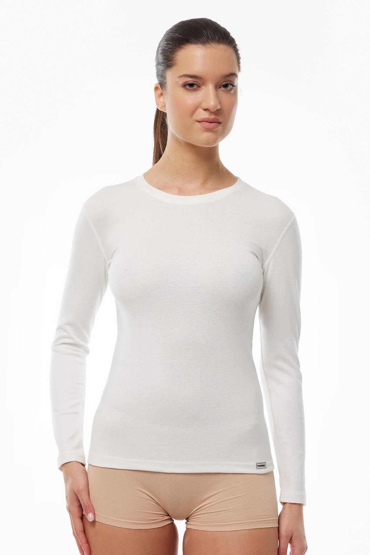 Malabadi 706 Kadın Bisiklet Yaka Uzun Kol Termal Üst İçlik