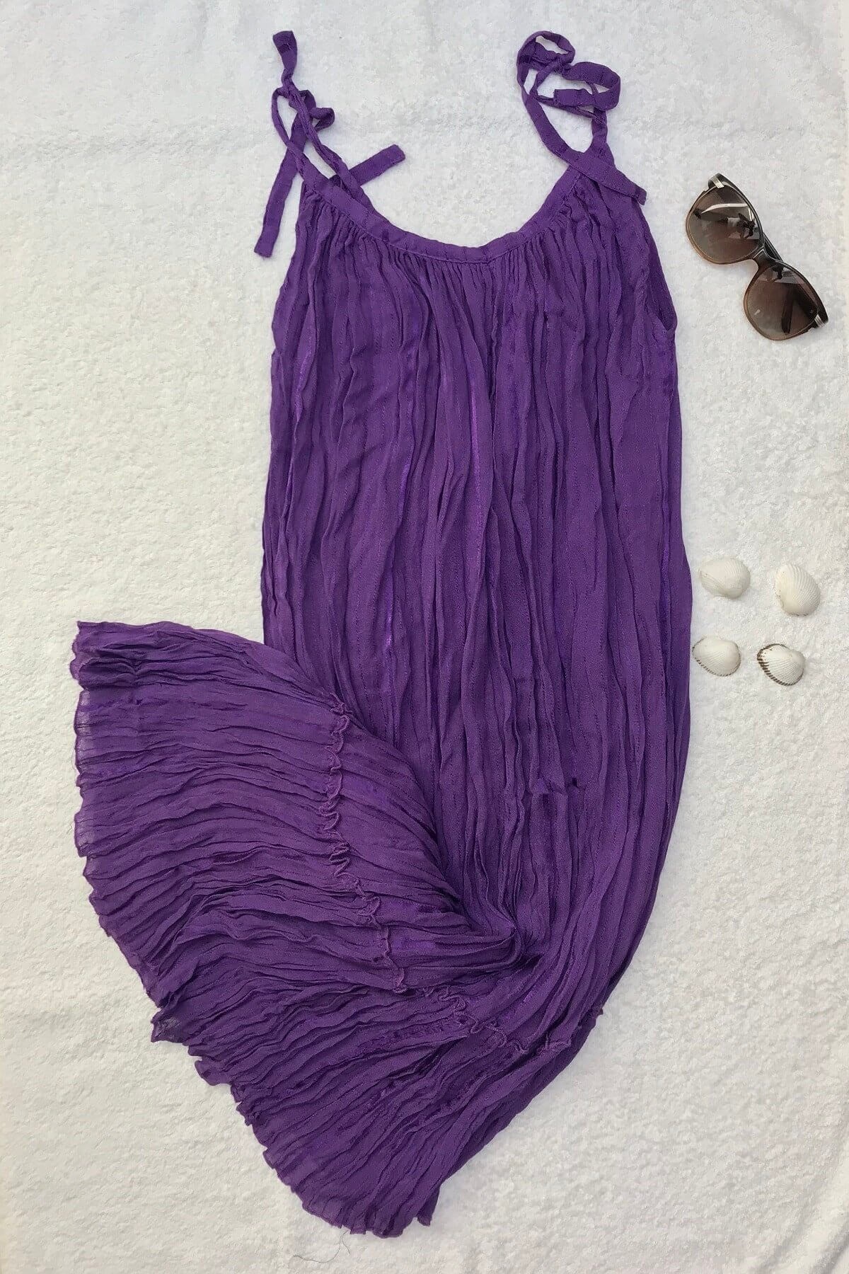 Maria Luisa 7020 Kadın Helen Bürümcük İnce Askılı Astarlı Elbise