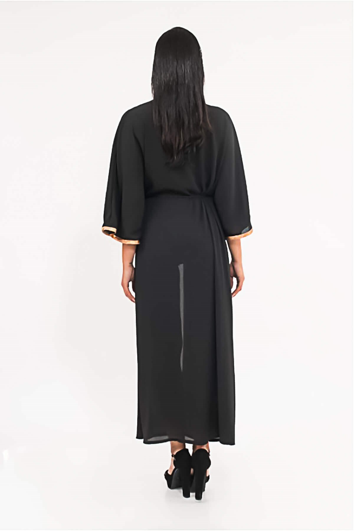 MED Kadın Judy Maxi Kimono Pareo Siyah
