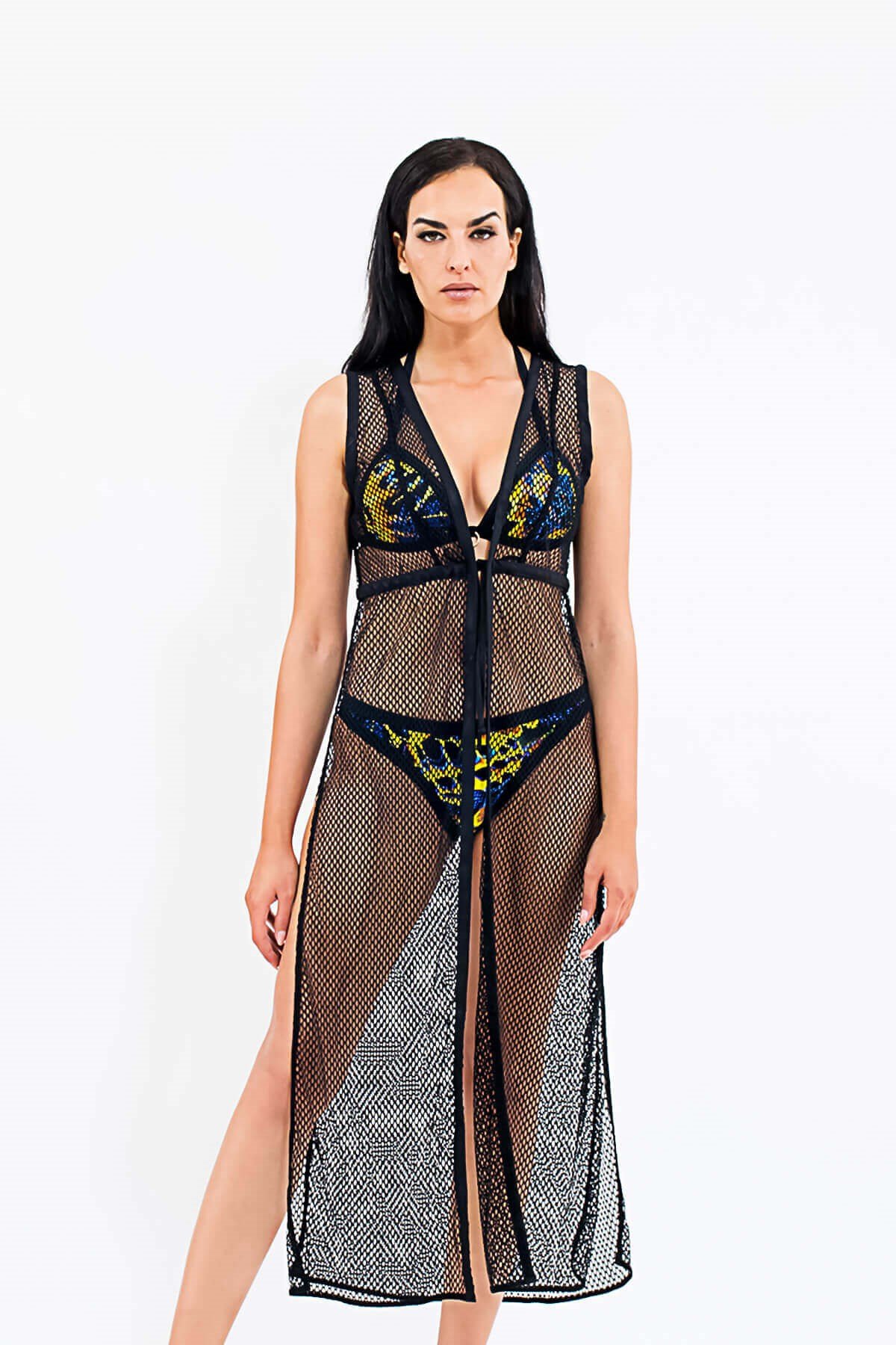 MED Kadın Pareo Kimono Siyah