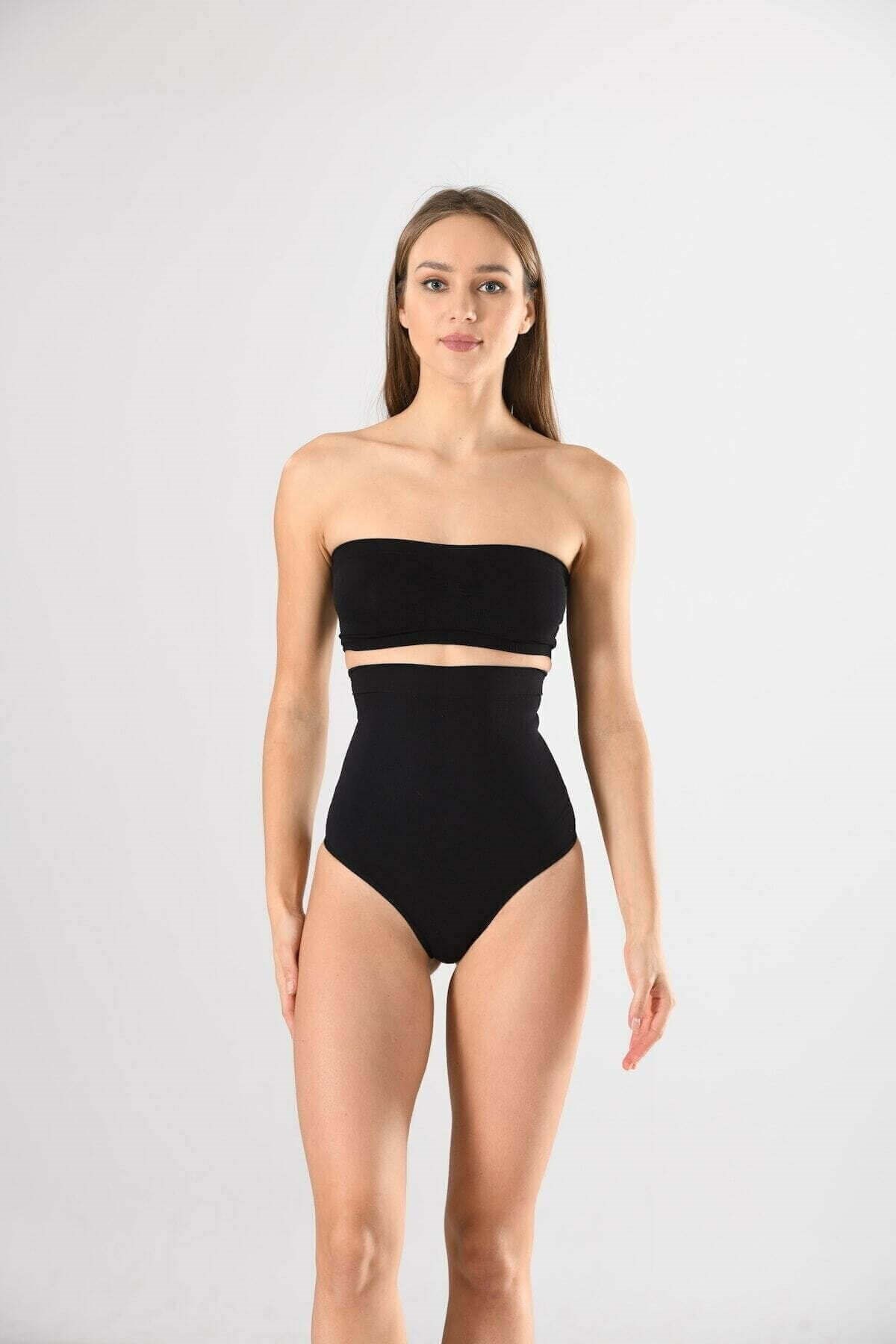 Miss Fit Kadın Silikonlu Ekstra Yüksek Bel Dikişsiz String Korse