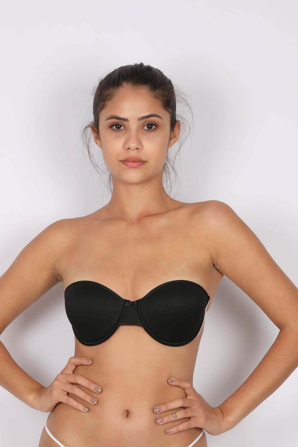 Moonlight 2136 Desteksiz Cup lı Sırtı Şeffaf Straplez Sütyen