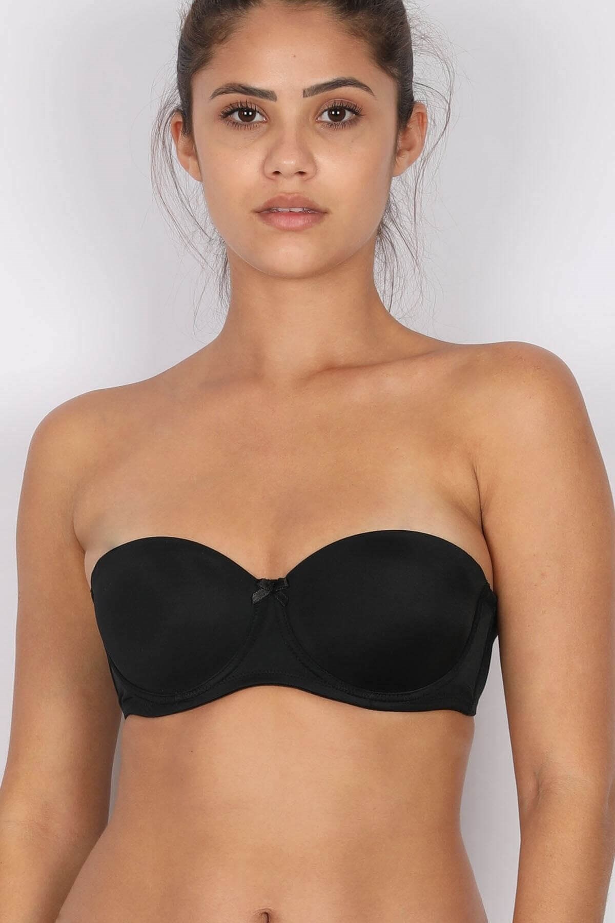 Moonlight Straplez Destekli Push Up Sırtı Şeffaf Sütyen