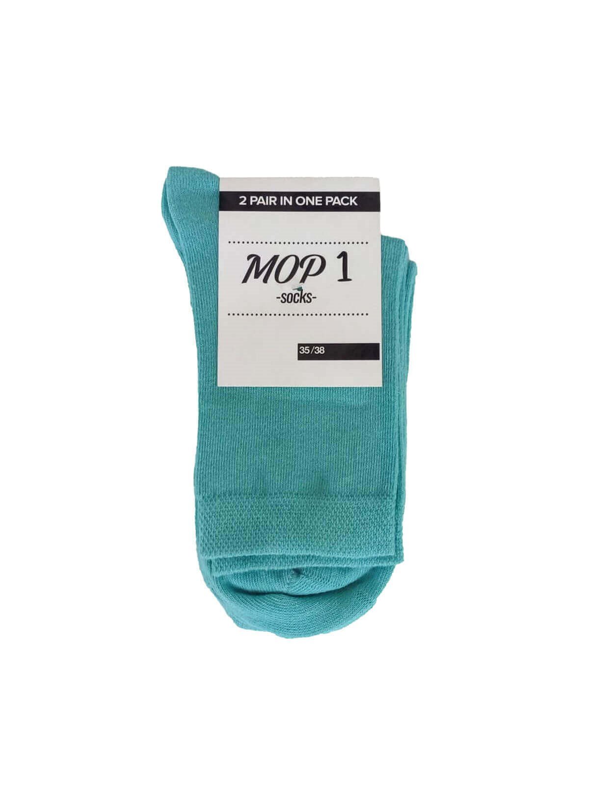 Mop 2'li Paket 35-38 Numara 4 Mevsim %95 Pamuk Unisex Soket Çorap