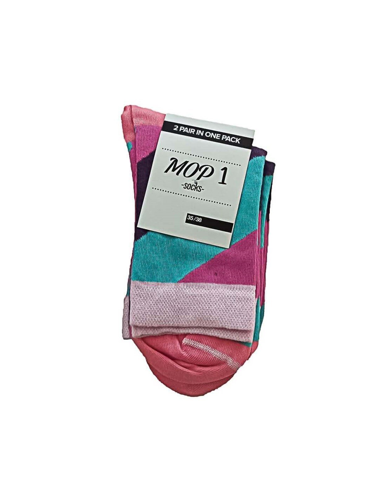 Mop 2'li Paket 35-38 Numara 4 Mevsim %95 Pamuk Unisex Soket Çorap