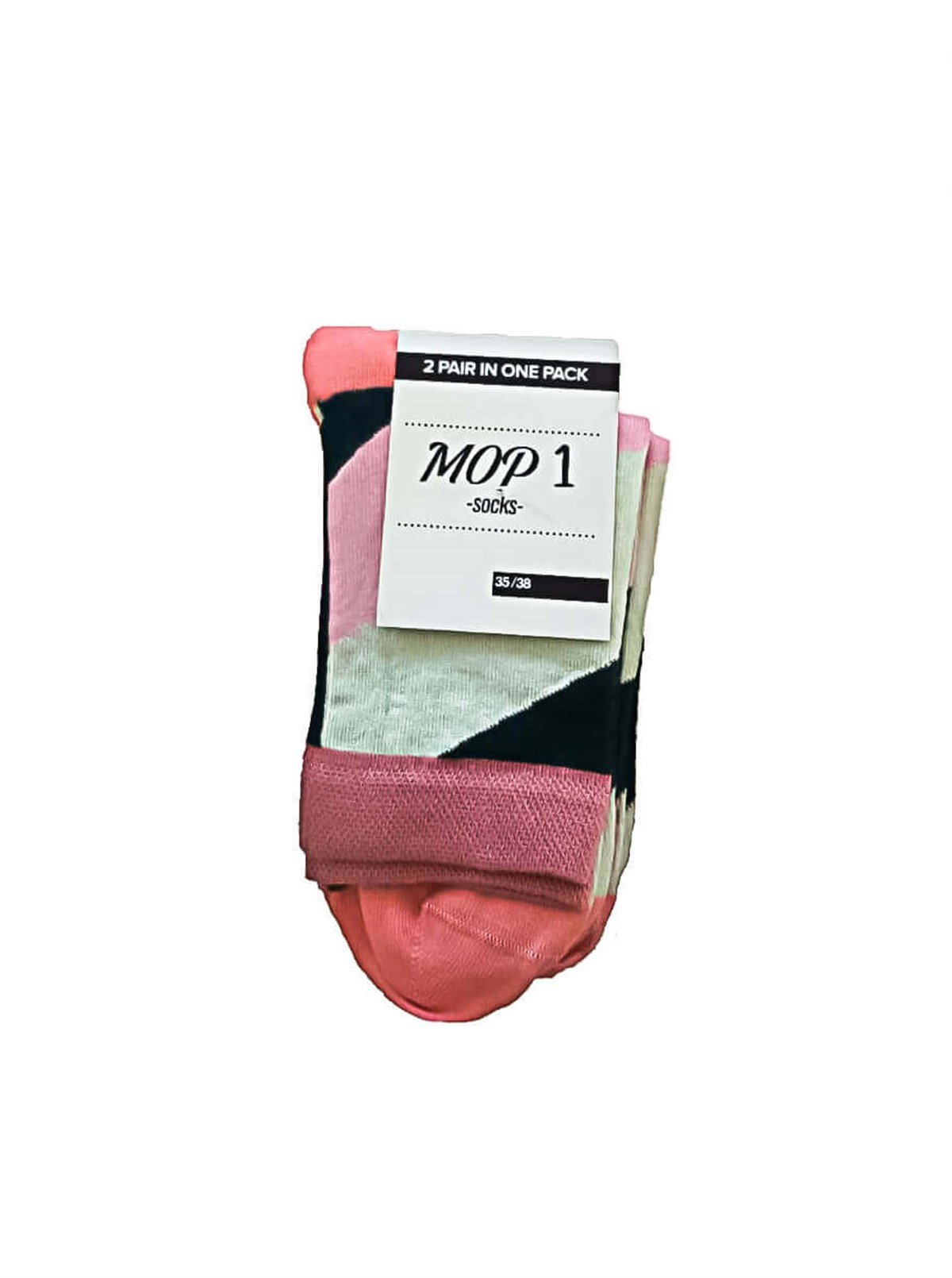Mop 2'li Paket 35-38 Numara 4 Mevsim %95 Pamuk Unisex Soket Çorap