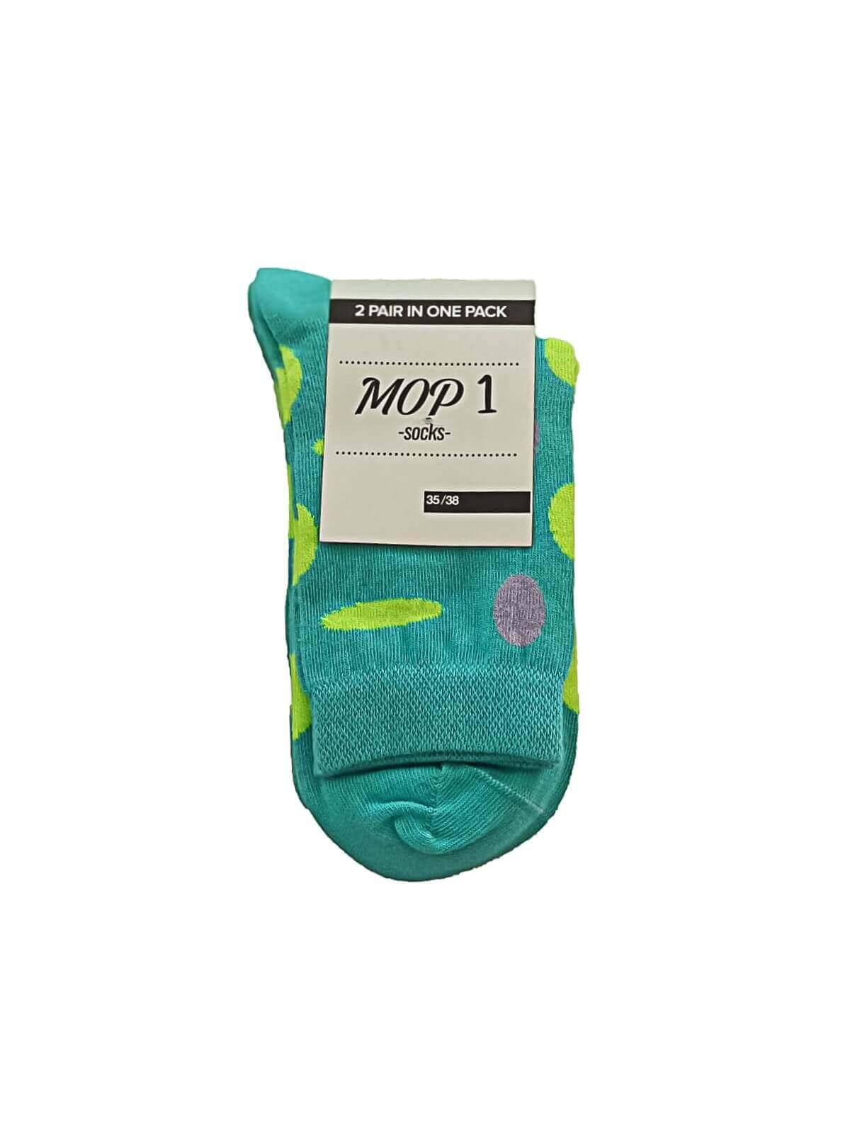 Mop 2'li Paket 35-38 Numara 4 Mevsim %95 Pamuk Unisex Soket Çorap