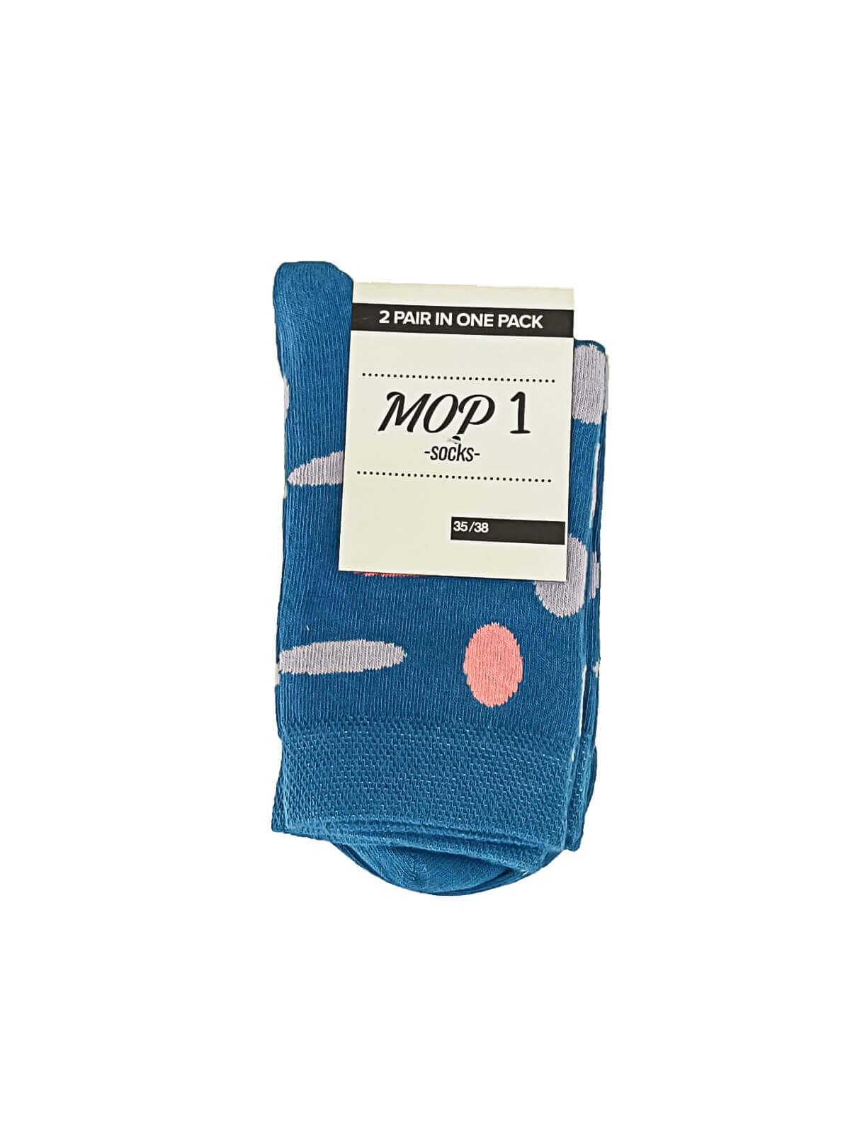 Mop 2'li Paket 35-38 Numara 4 Mevsim %95 Pamuk Unisex Soket Çorap