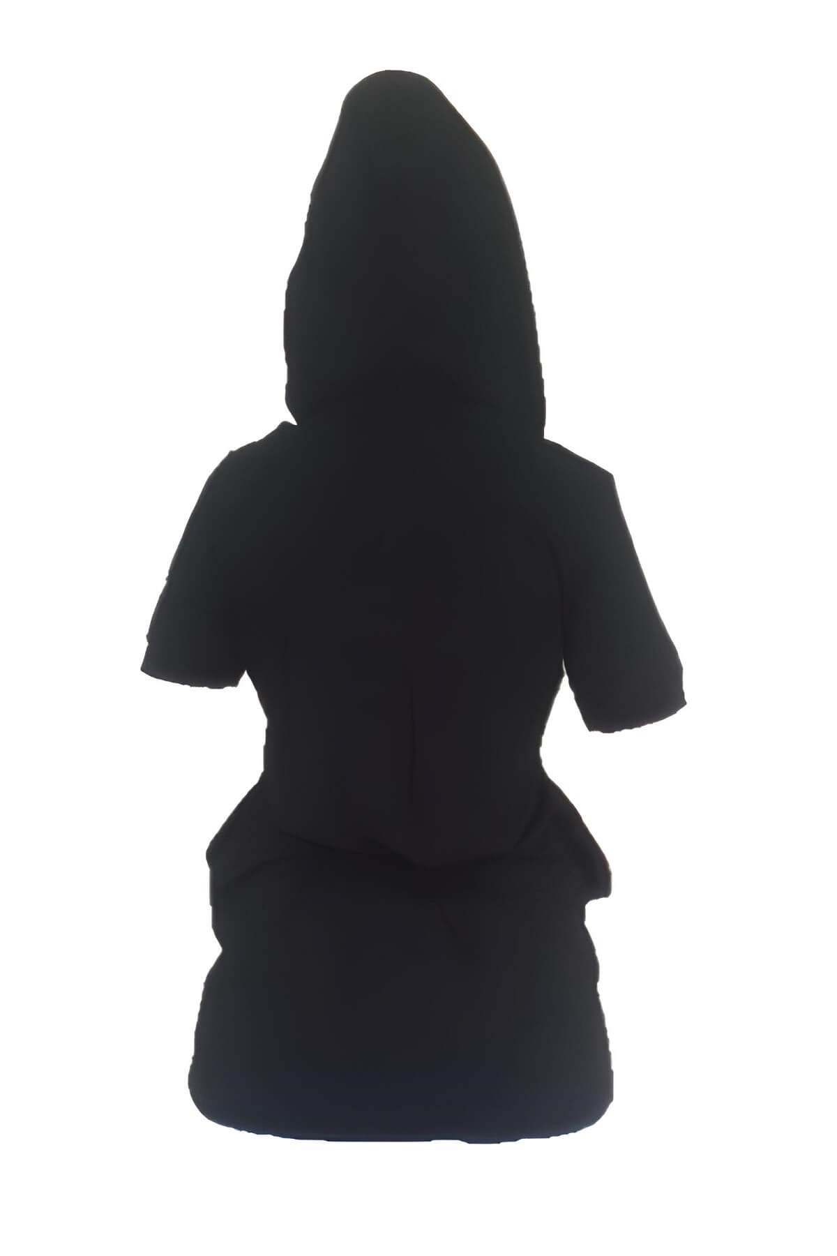 My Sea E-04 Kadın Yazlık Kapşonlu Kısa Kollu Viskoz Cepli Elbise