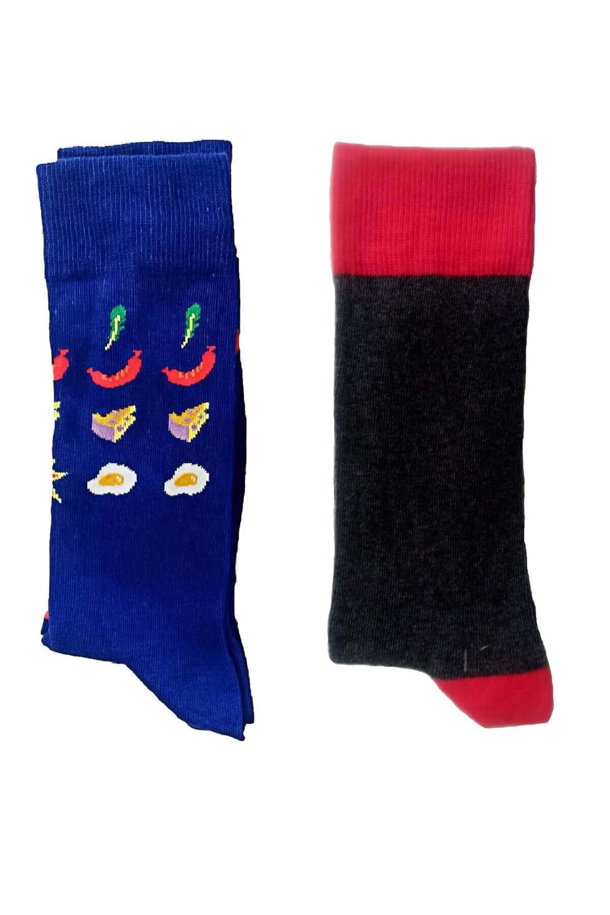 Neşeli Socks 2'li Paket 4 Mevsim Erkek Soket Çorap