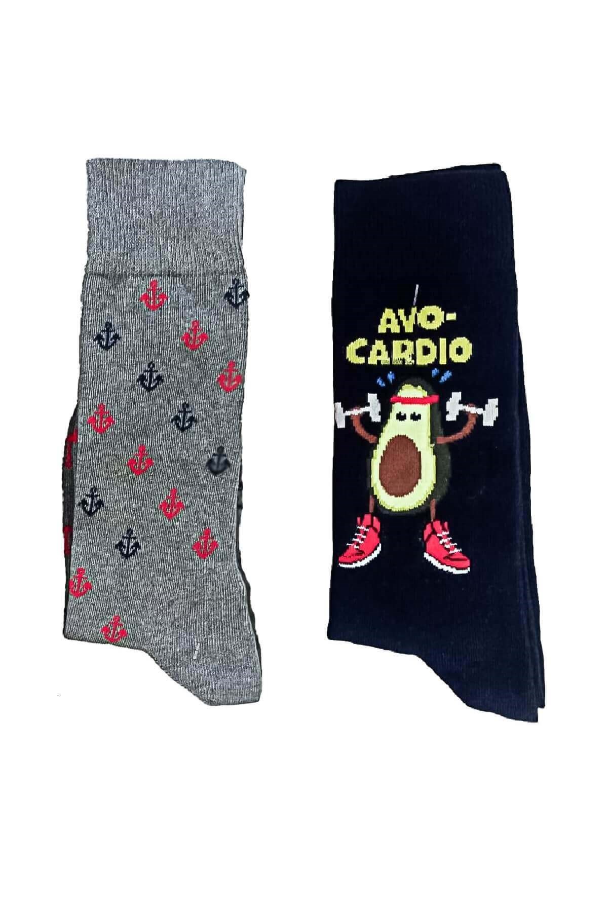 Neşeli Socks 2'li Paket 4 Mevsim Erkek Soket Çorap