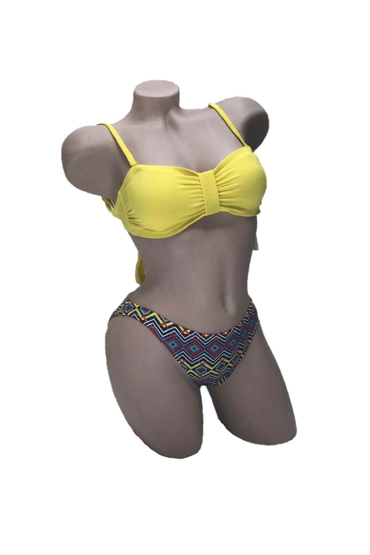 No Gossip Straplez Sarı Bikini Takımı