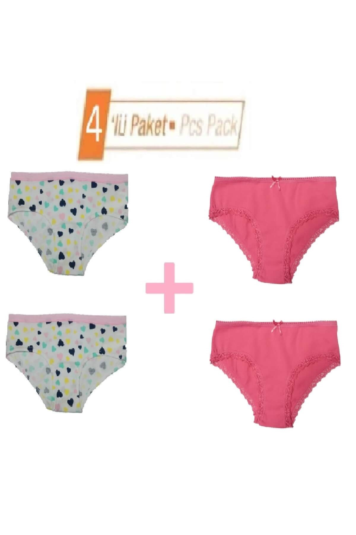 ORIGINAL MARINES Kız Çocuk %95 Pamuk 4'lü Paket Slip