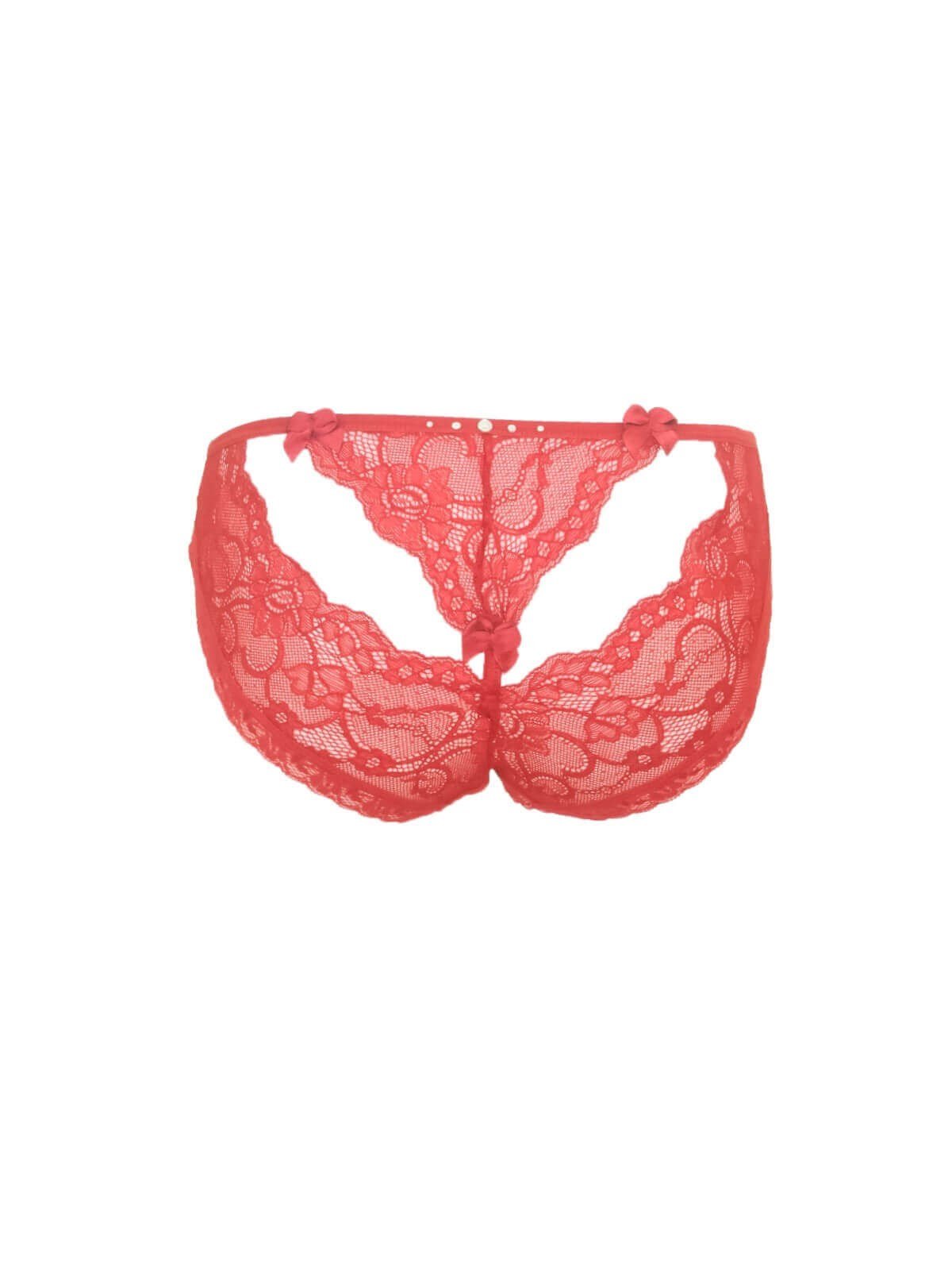 Papatya 03 Kırmızı Fantezi Dantel Detaylı Slip
