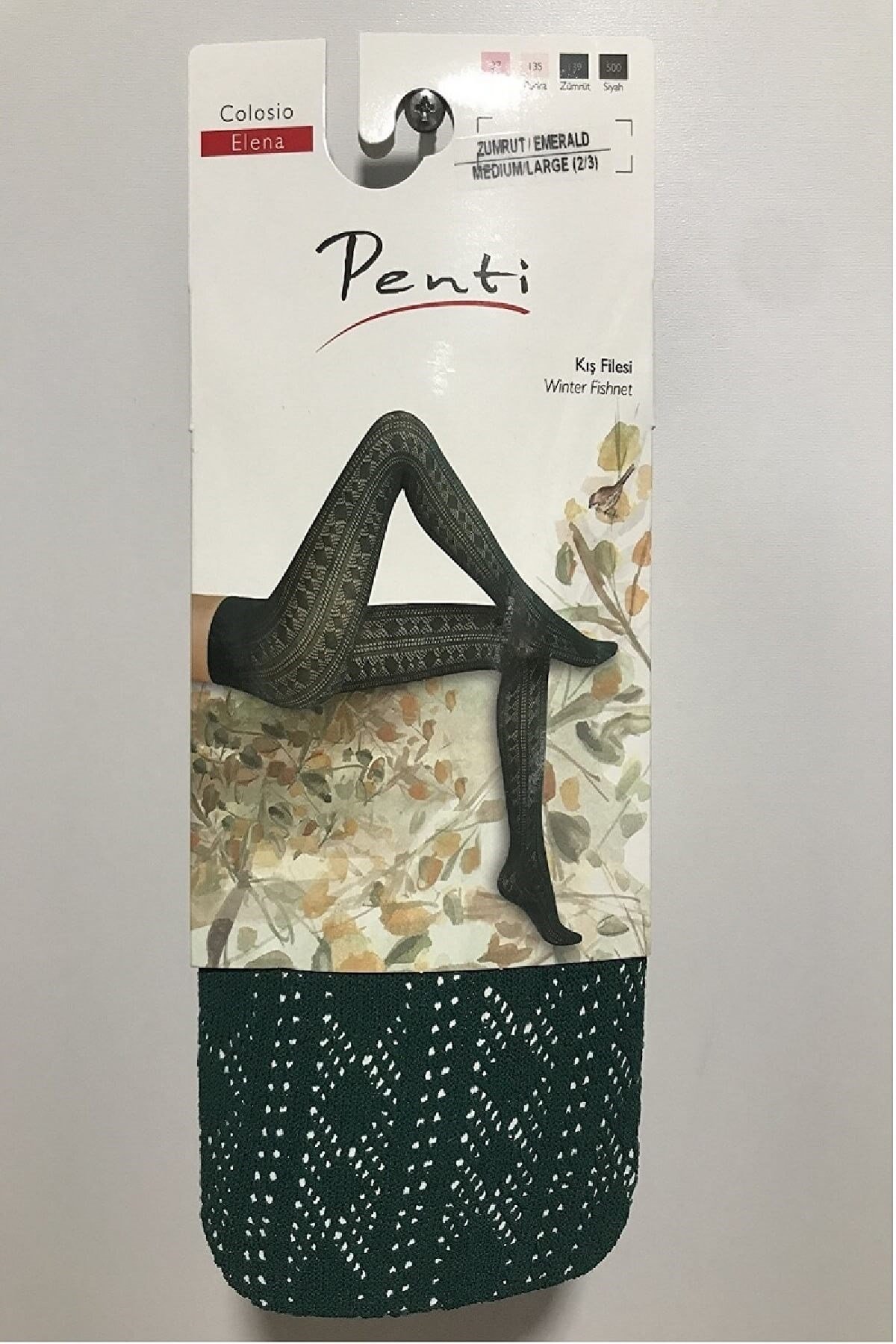 Penti Elena Kadın Kış Filesi Külotlu Çorap - Pudra