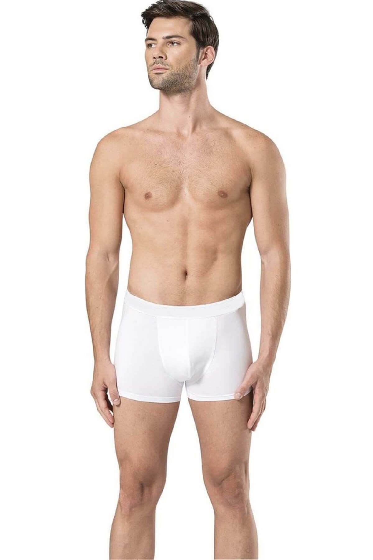 Pierre Cardin Erkek 2'li Ekonomik Paket Modal Karyokalı Beyaz Boxer