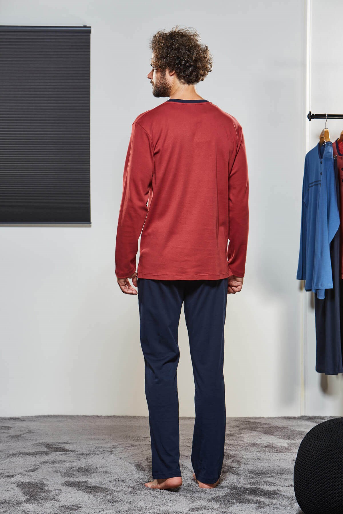 PJS Erkek Kışlık %100 Pamuk Uzun Kol Pijama Takımı