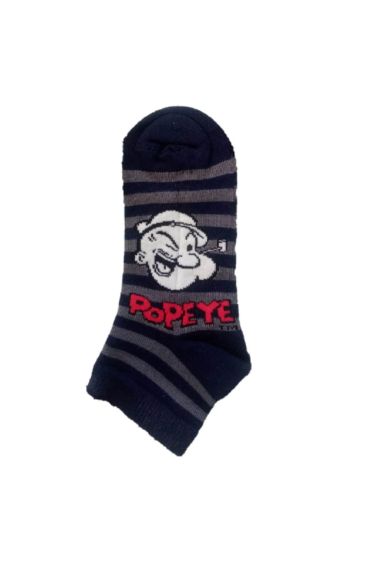 Popeye - Lisanslı Temel Reis Baskılı 4 Mevsim Soket Çorap