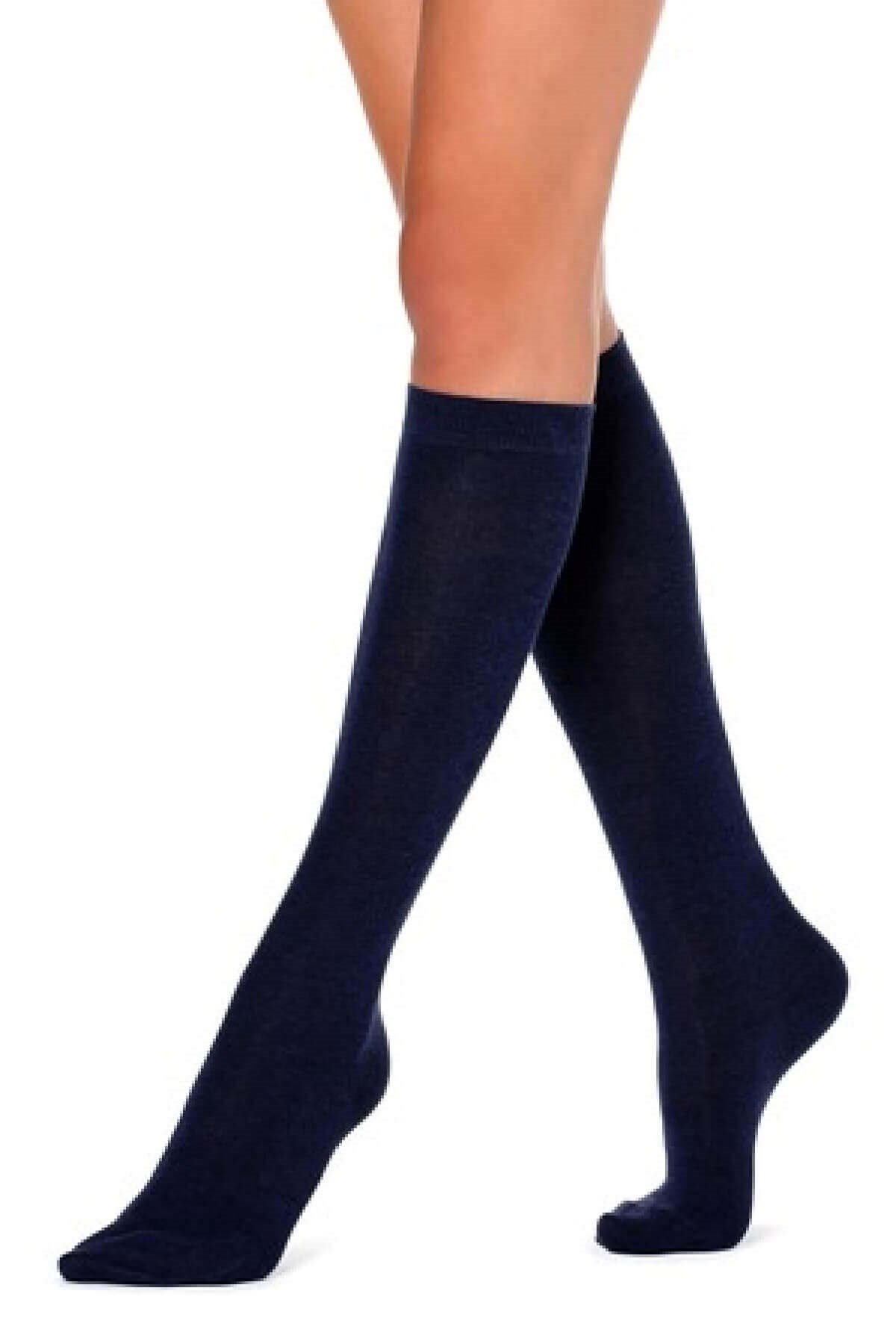 Sadık Aydın Kadın 2'li Paket %80 Pamuk Diz Altı Çorap