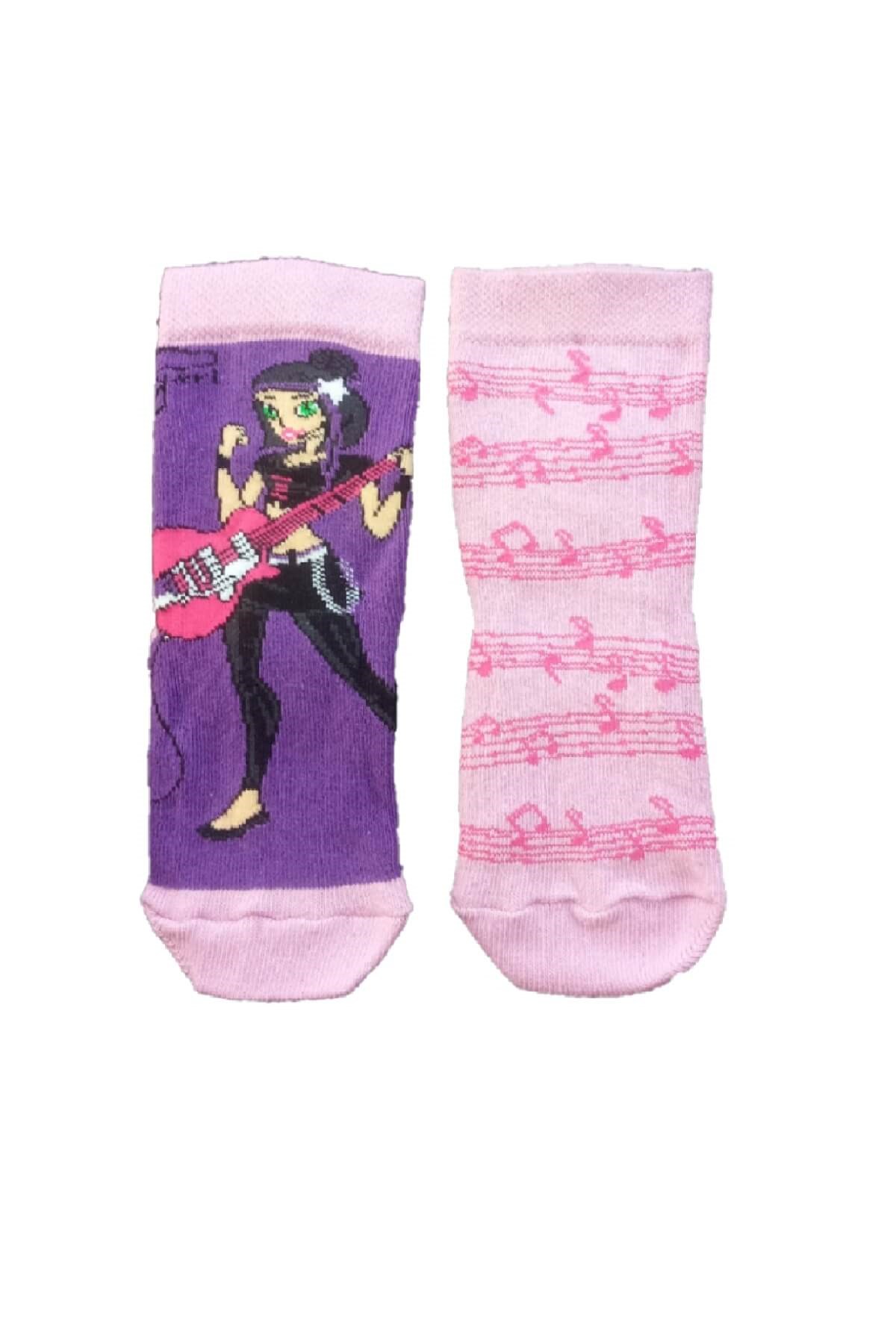Şeker Kızlar - Lisanslı Çizgi Film Karakter Baskılı 2'li Paket 4 Mevsim Soket Çorap