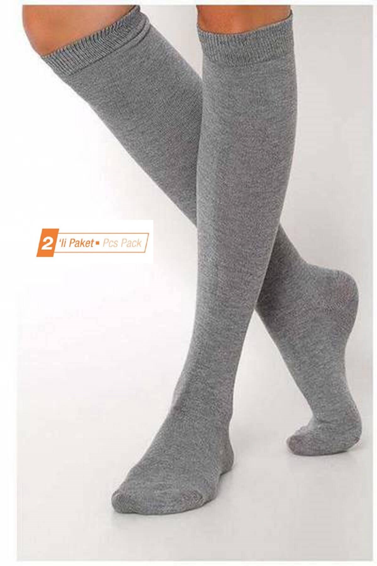 YILDIZ Kadın %86 Yün 2'li Paket Dizaltı Çorap