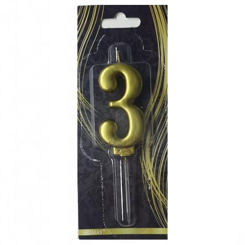 Rakam Mum 3 Gold Altın