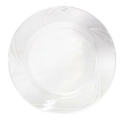 Tabak Sert Plastik 26cm Şeffaf 6'lı
