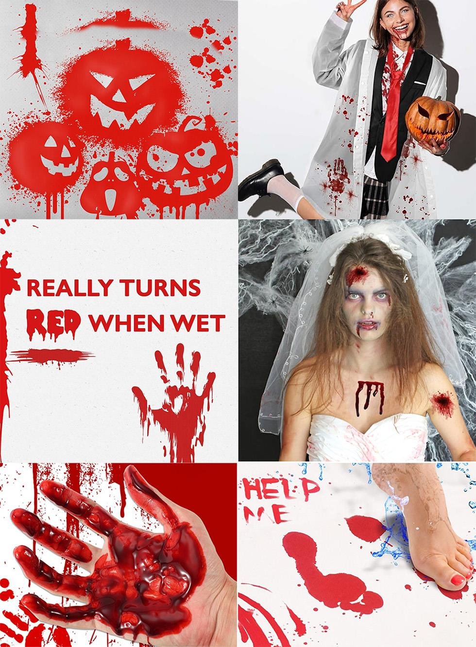 Cadılar Bayramı Yapay Tiyatro Kanı Halloween Parti Kostüm Aksesuarı