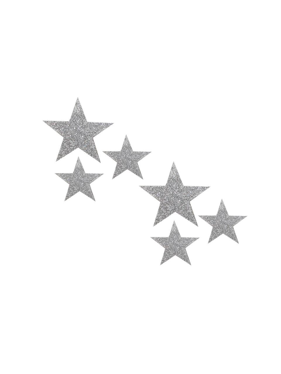 Yapışkanlı Simli Yıldız 6'Li Gümüş Renk 4-7Cm