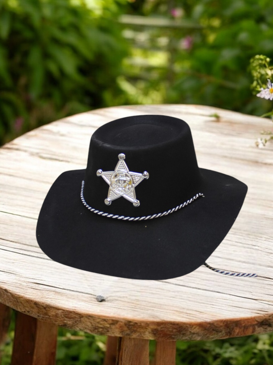 Şerif Kovboy Şapka Parti Aksesuarı Siyah