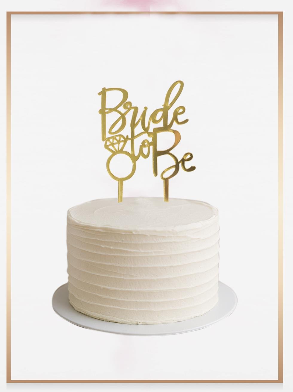 Bekarlığa Veda Partisi Dekoru Bride To Be Pasta Süsü Pleksi Altın