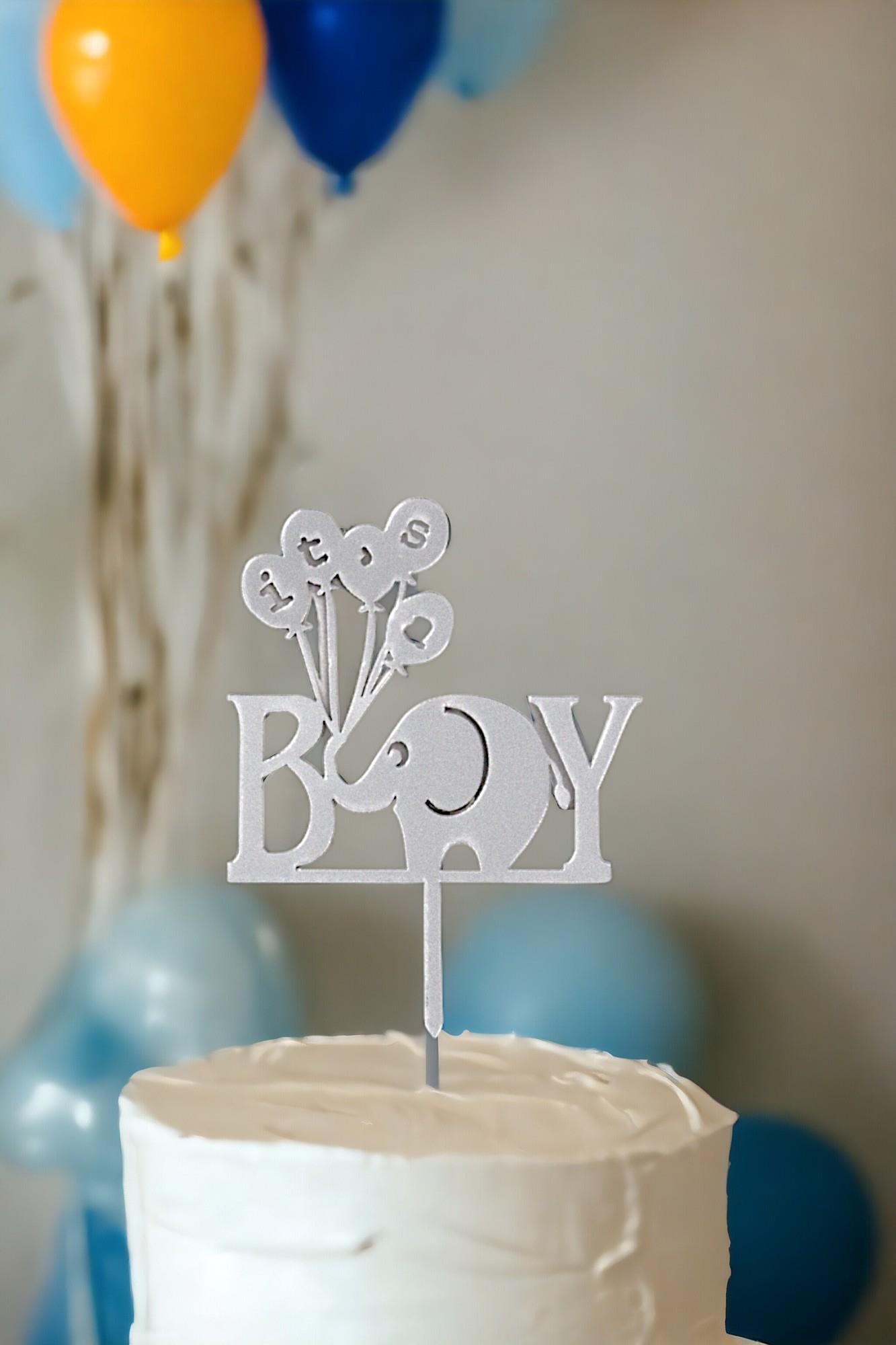 Pasta Süsü Boy Yazılı Gümüş Renk