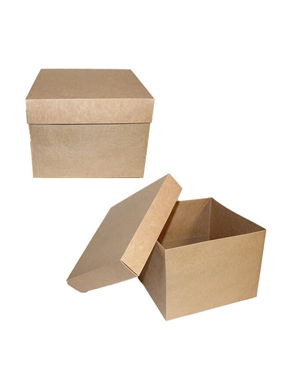Kraft Kutu Karton Hediye Kutusu 20X20X16 Cm
