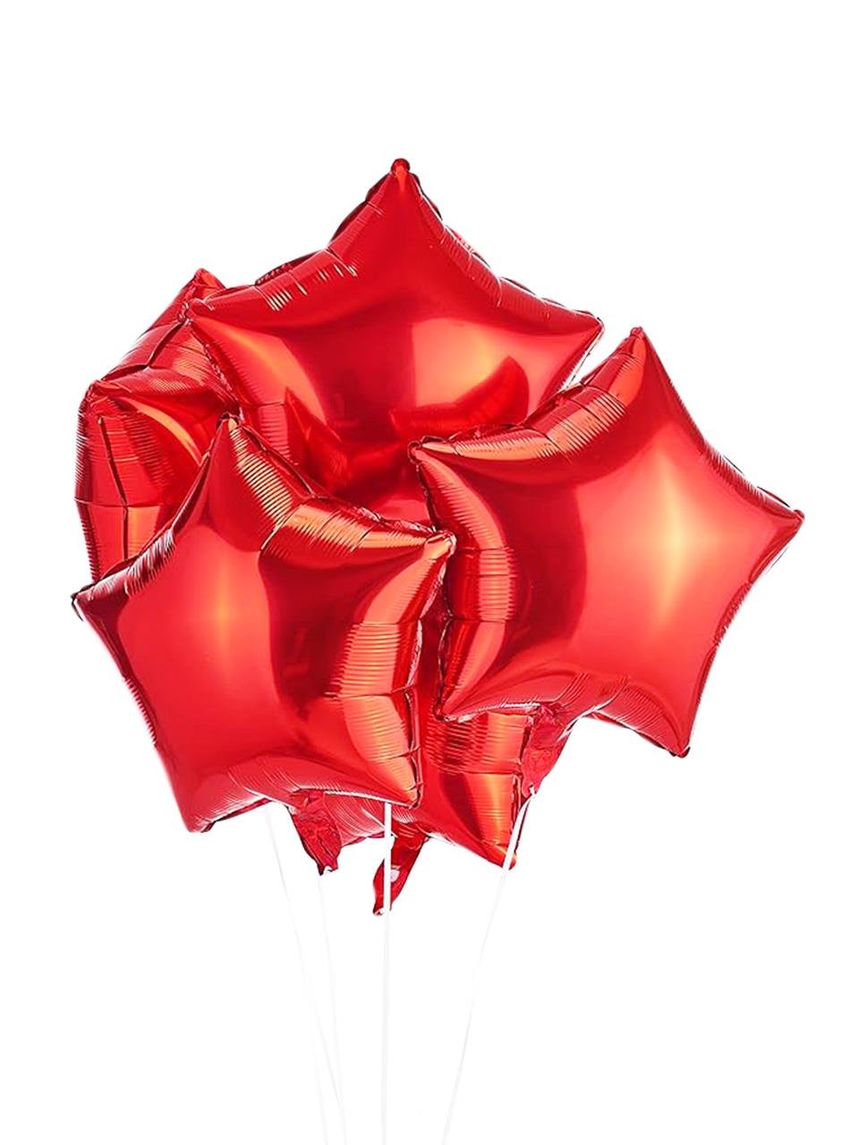 Yıldız Folyo Balon Doğum Günü Parti Balonu Kırmızı 24 inc- 60 cm