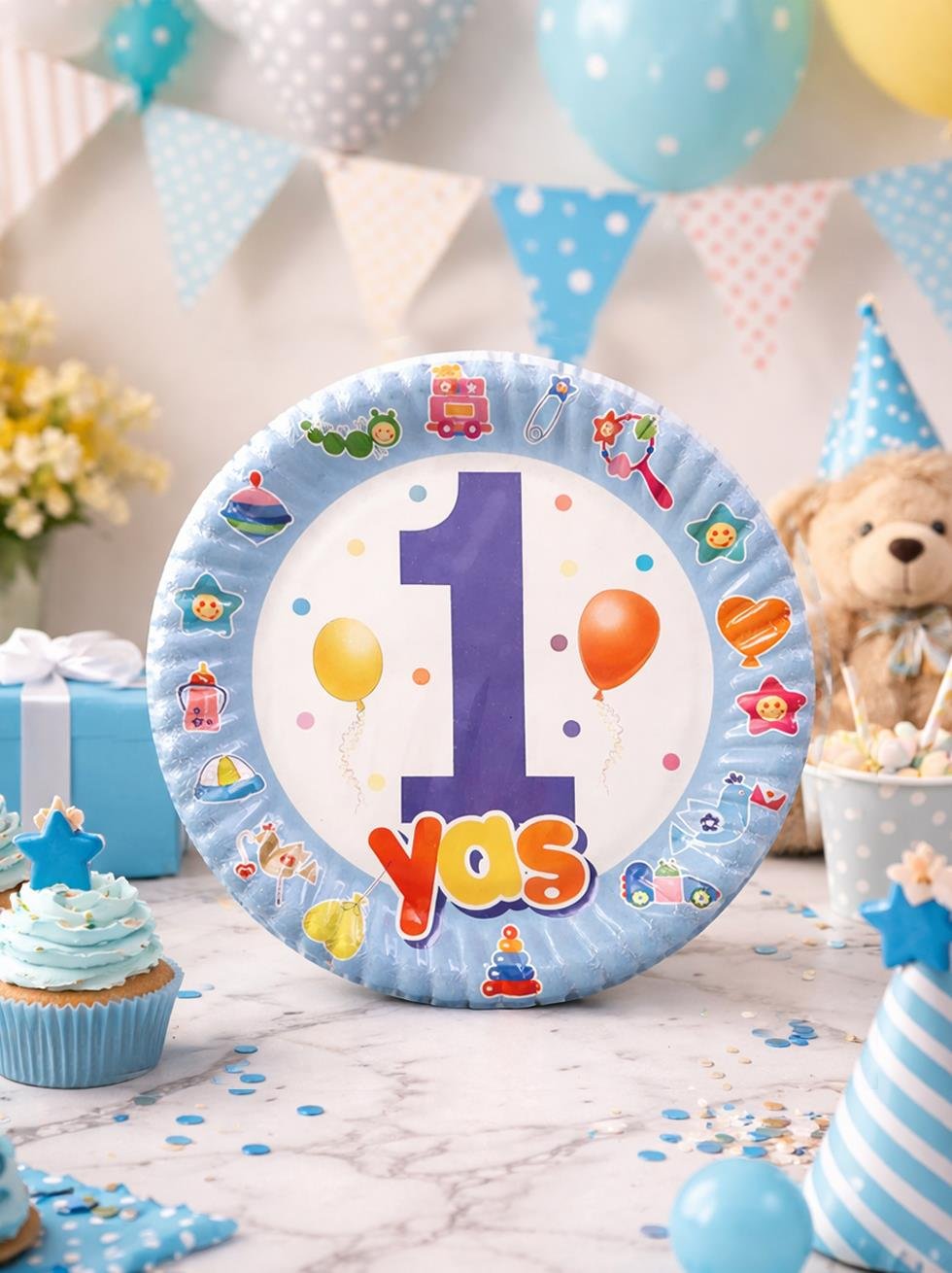 1 Yaş Tabak Erkek - 1 Yaş Doğum Günü | Parti Adresi