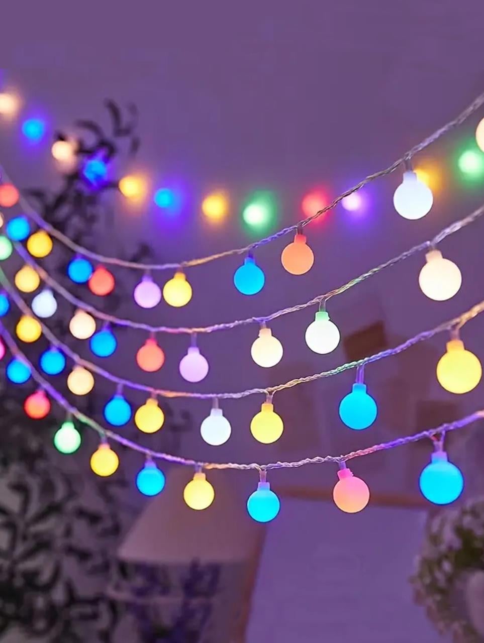 Top Led Işık Dekoratif Yılbaşı Aydınlatma Pilli Renkli 3 mt