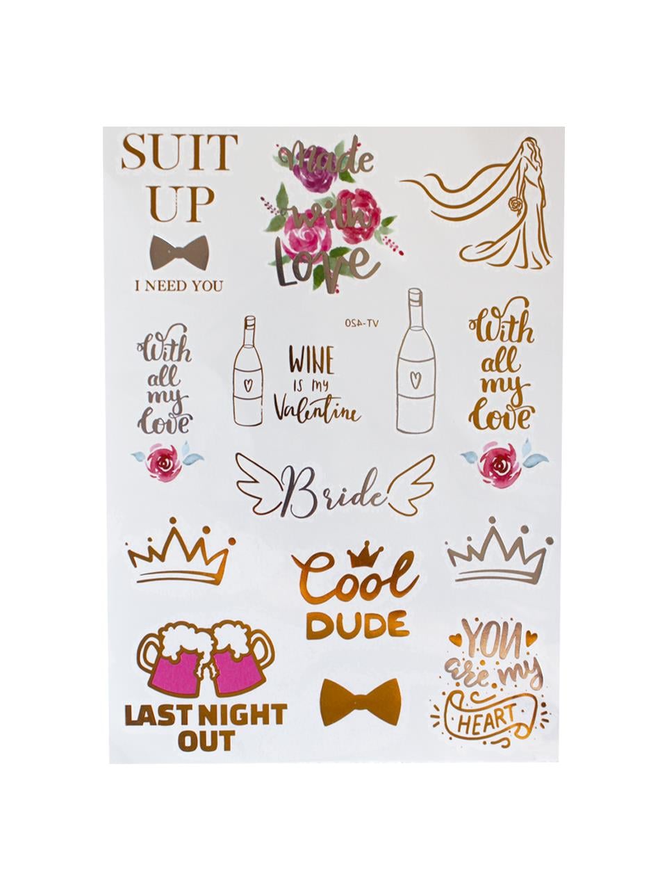 Bride Dövme Karışık Baskılı