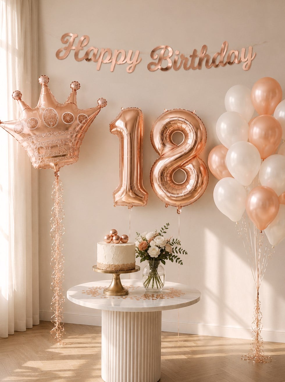 18 Yaş Doğum Günü Dekorasyon Seti – Balonlu Parti Seti Rose Gold - 18 Yaş Doğum Günü Partisi | Parti Adresi