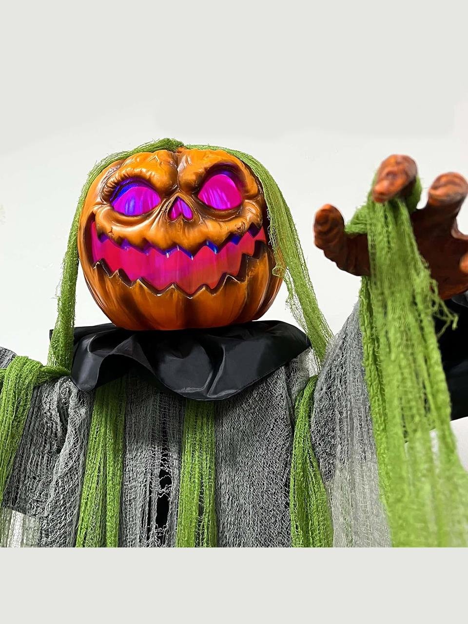 Cadılar Bayramı Haraketli Balkabağı Figürlü Ayaklı Halloween Parti Dekoru 180 cm