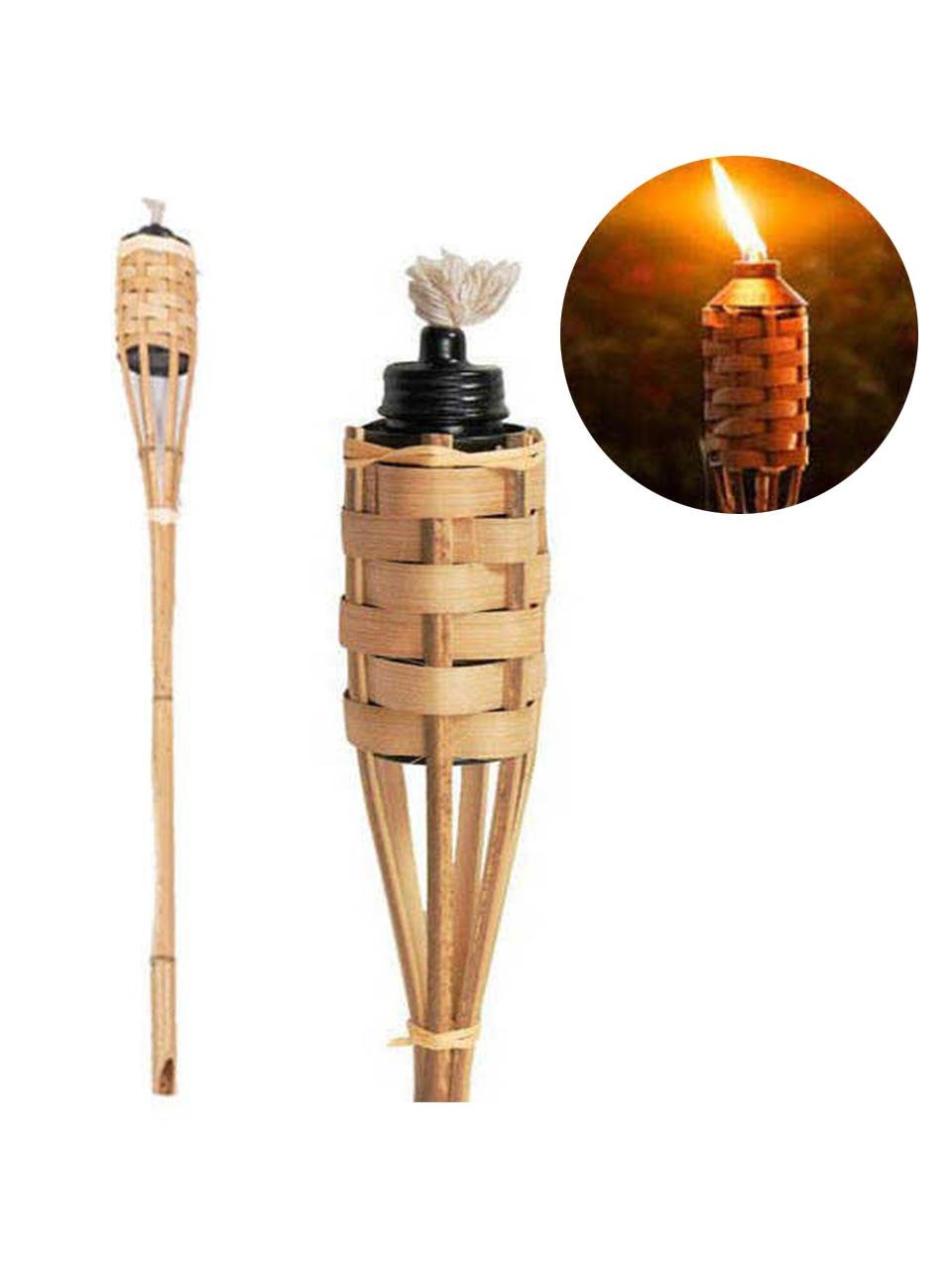 Bambu Meşale Dekoratif Bahçe Meşalesi 90 cm 24'lü Paket