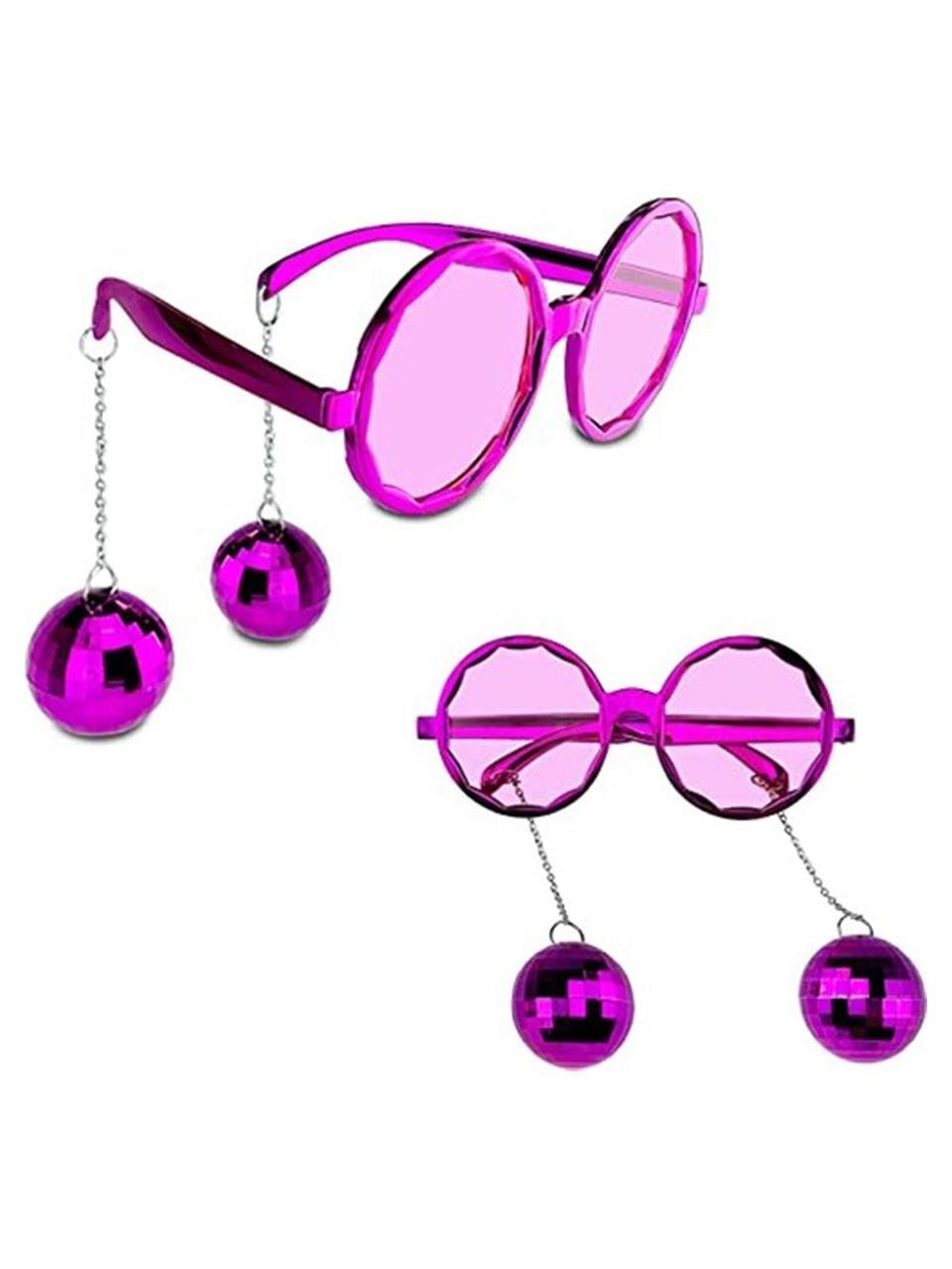 Doğum Günü Parti Gözlüğü Küpeli Gözlük Fuşya
