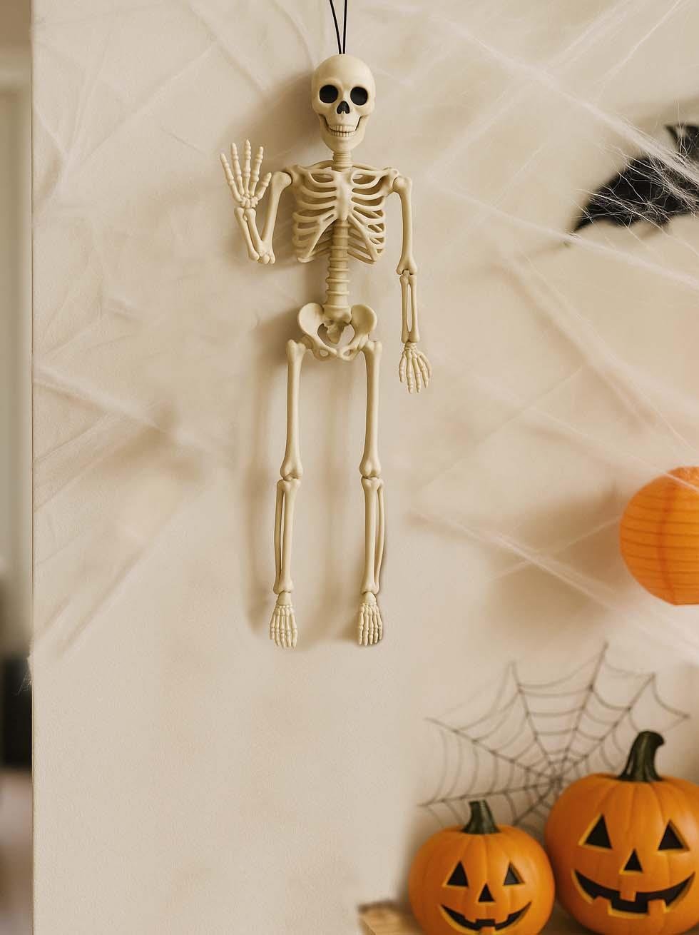 Cadılar Bayramı İskelet Figürlü Asılabilir Halloween Parti Dekoru 36 cm