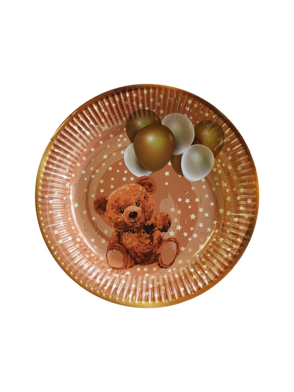 Sevimli Ayıcık Temalı Karton Tabak Bardak Set 
