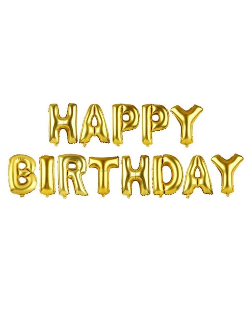 Happy Birthday Folyo Balon Parti Balonu Gold 