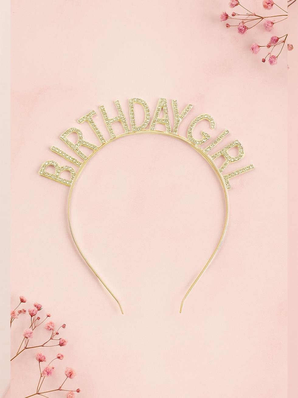 Birthday Girl Taşlı Taç Metal Doğum Günü Parti Tacı Gold 