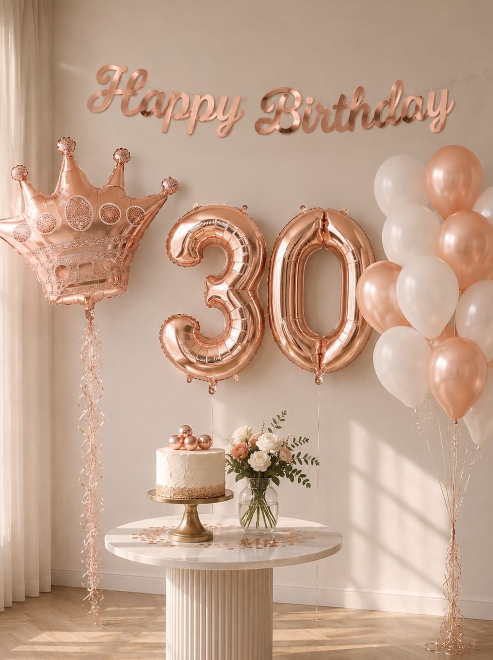 30 Yaş Doğum Günü Dekorasyon Seti – Balonlu Parti Seti Rose Gold - 30 Yaş Doğum Günü Partisi | Parti Adresi