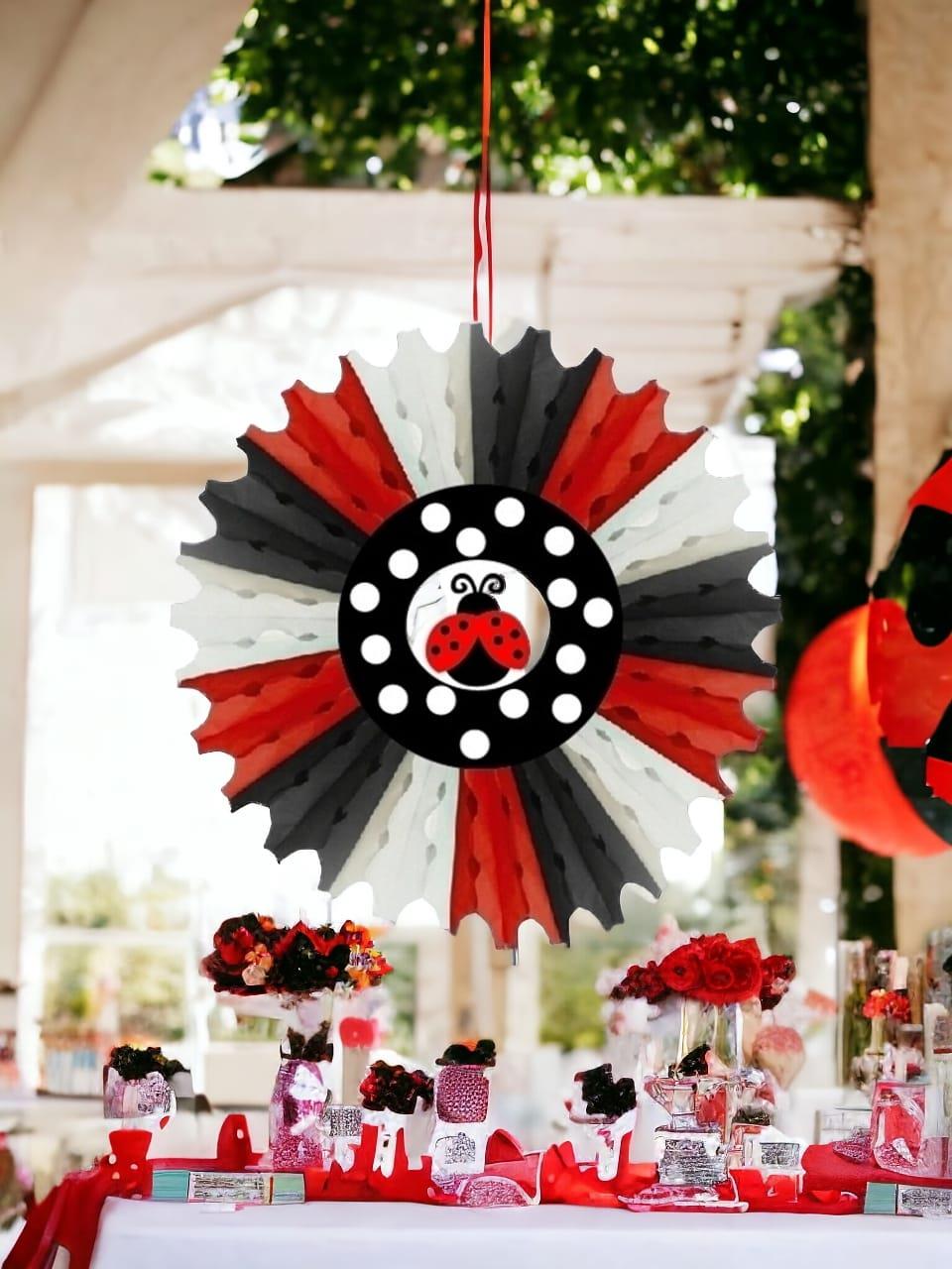 Uğur Böceği Çarkıfelek Doğum Günü Parti Süsü  50'li