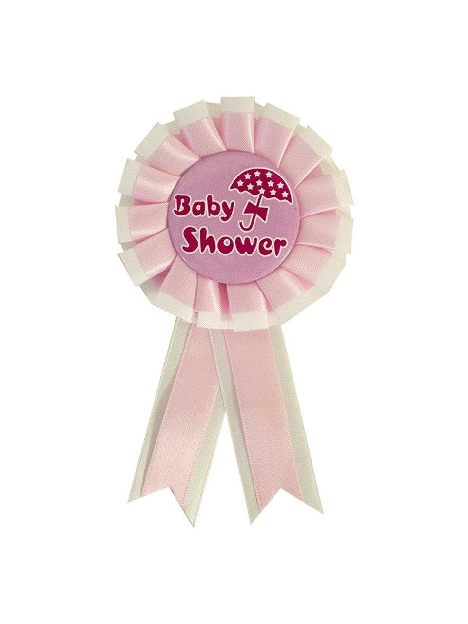 Baby Shower Yazılı Rozet Parti  Aksesuarı Pembe 25'li